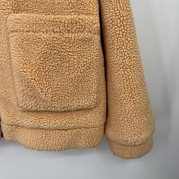 Elodie Teddy Jacket Tan neutral warm cozy woman’s size Extra Large full zipper c - Picture 4 of 9